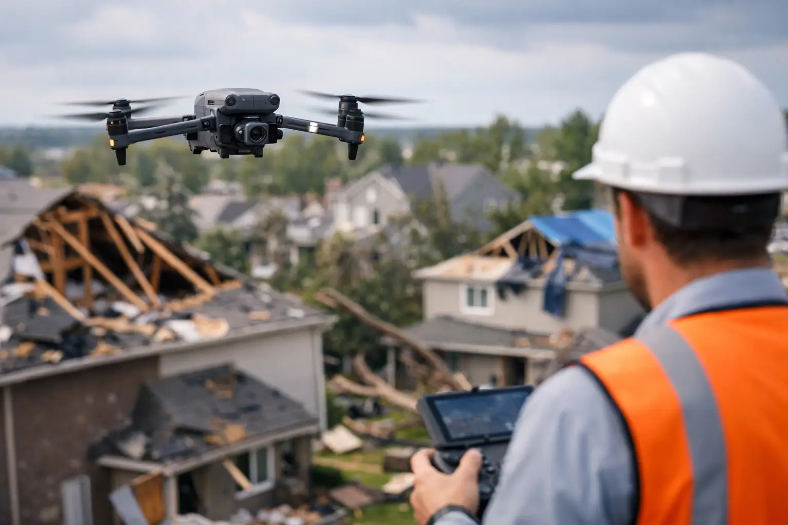 Post Storm Property Damage Drone Survey